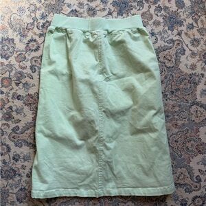 Inherit Clothing Company Green Midi Skirt with Elastic Waistband